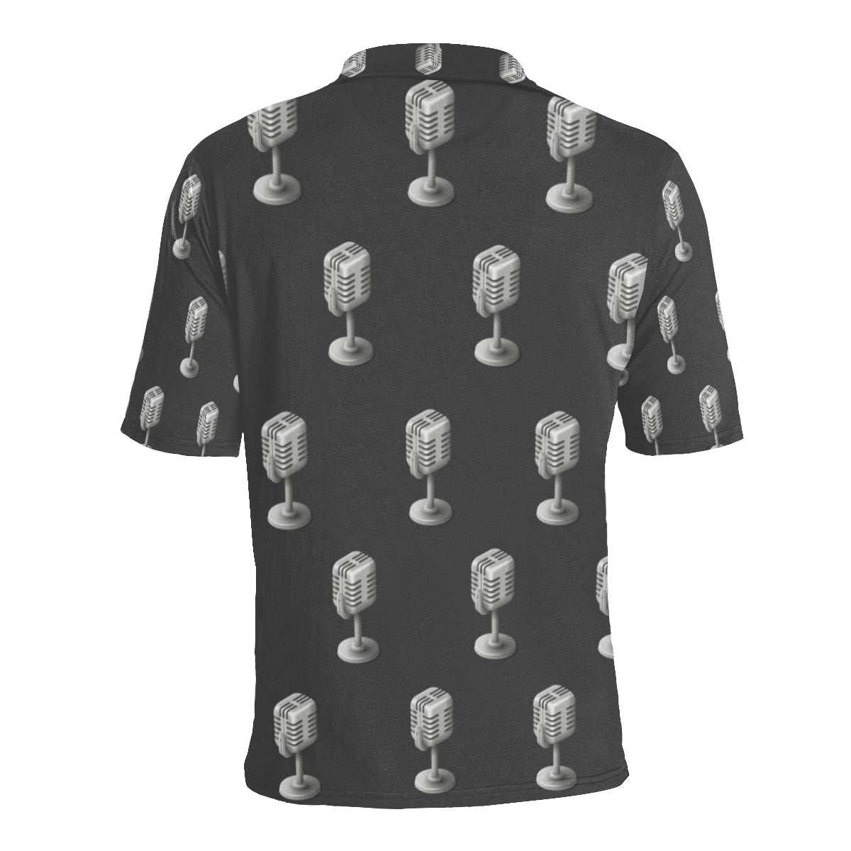Microphone Vintage Pattern Print Design 01 Men Polo Shirt
