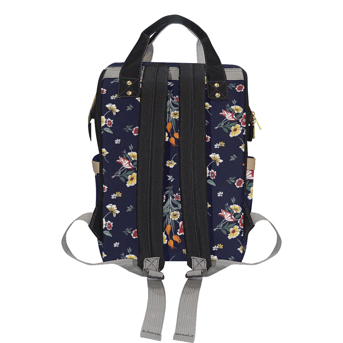 Summer Floral Pattern Print Design SF01 Diaper Bag Backpack
