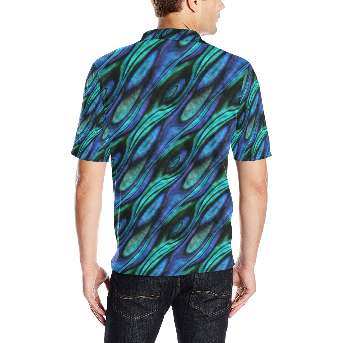 Abalone Pattern Print Design 03 Men Polo Shirt