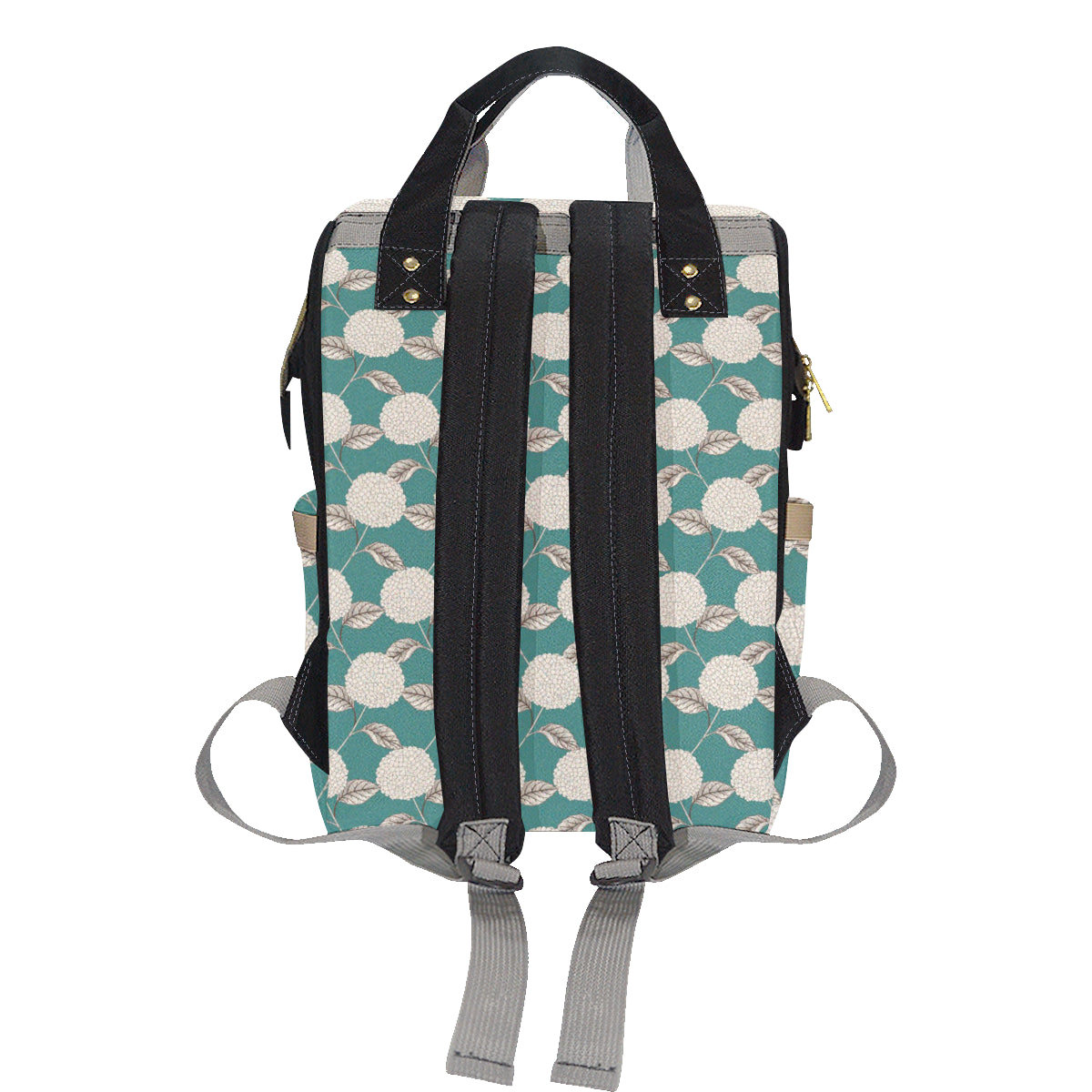 Hydrangea Pattern Print Design HD03 Diaper Bag Backpack