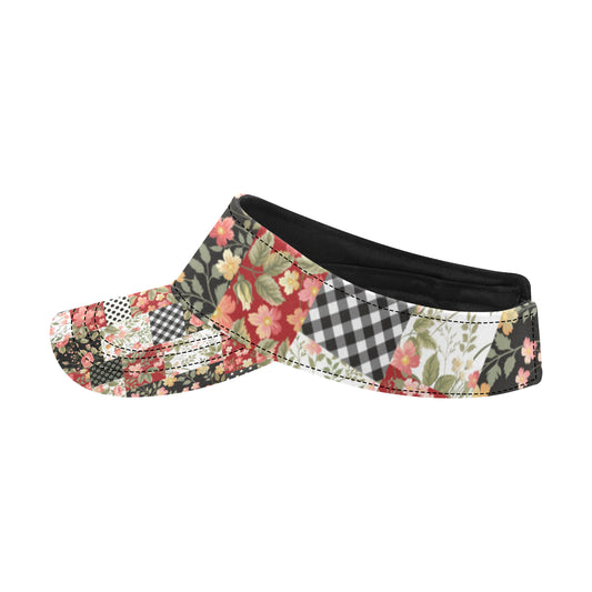 Patchwork Flower Pattern Print Design 03 Unisex Sun Visor
