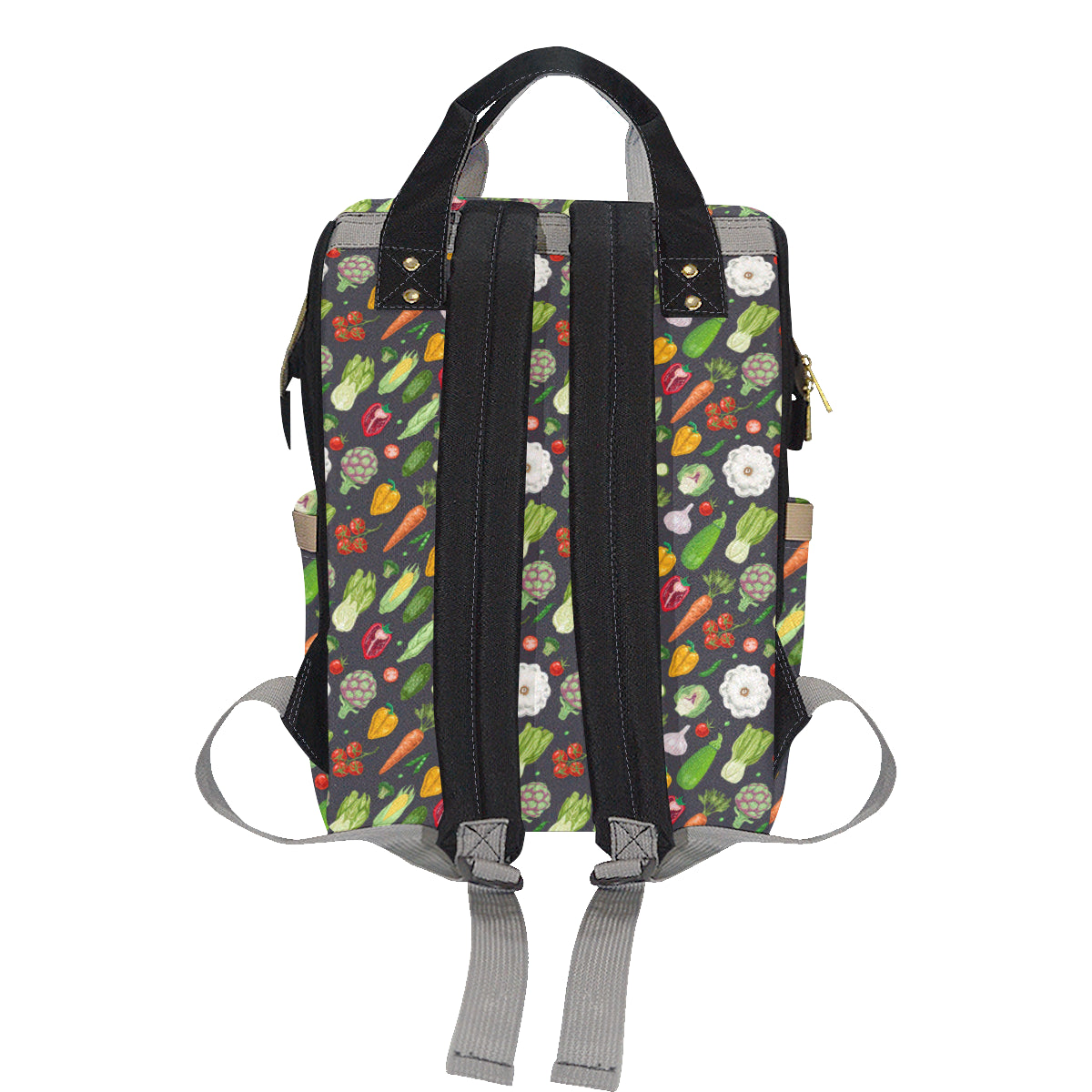 Vegan Pattern Themed Design Print Diaper Bag Backpack