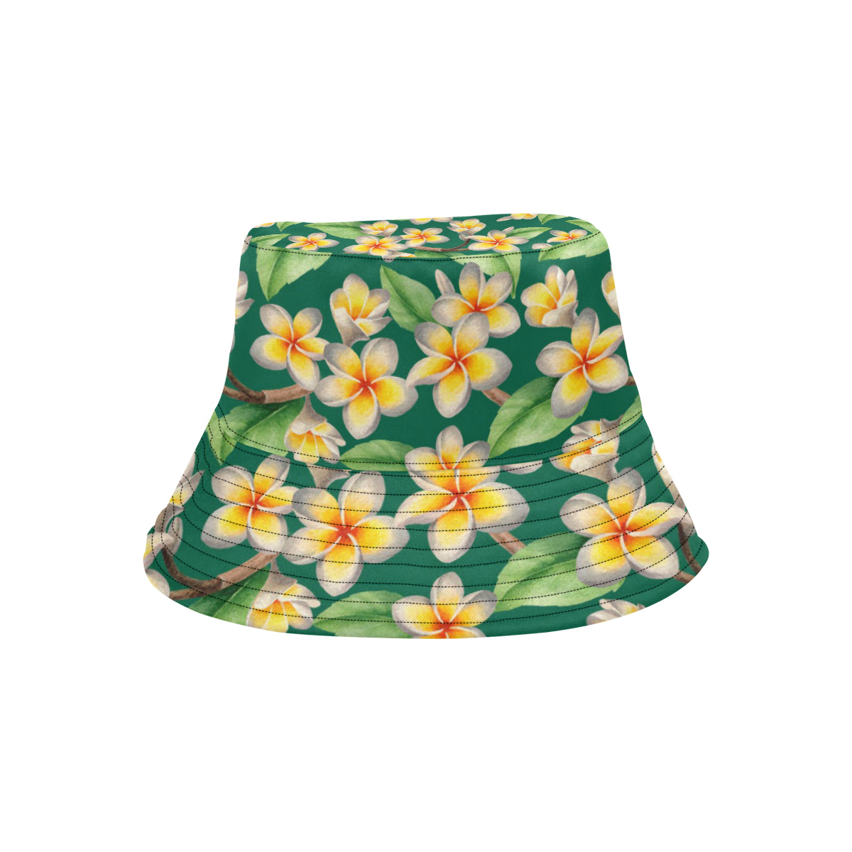 Plumeria Pattern Print Design PM07 Unisex Bucket Hat