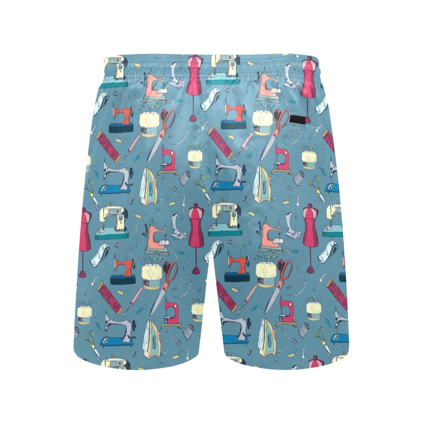 Sewing Equipment Print Design LKS301 Men's Swim Trunks Beach Shorts