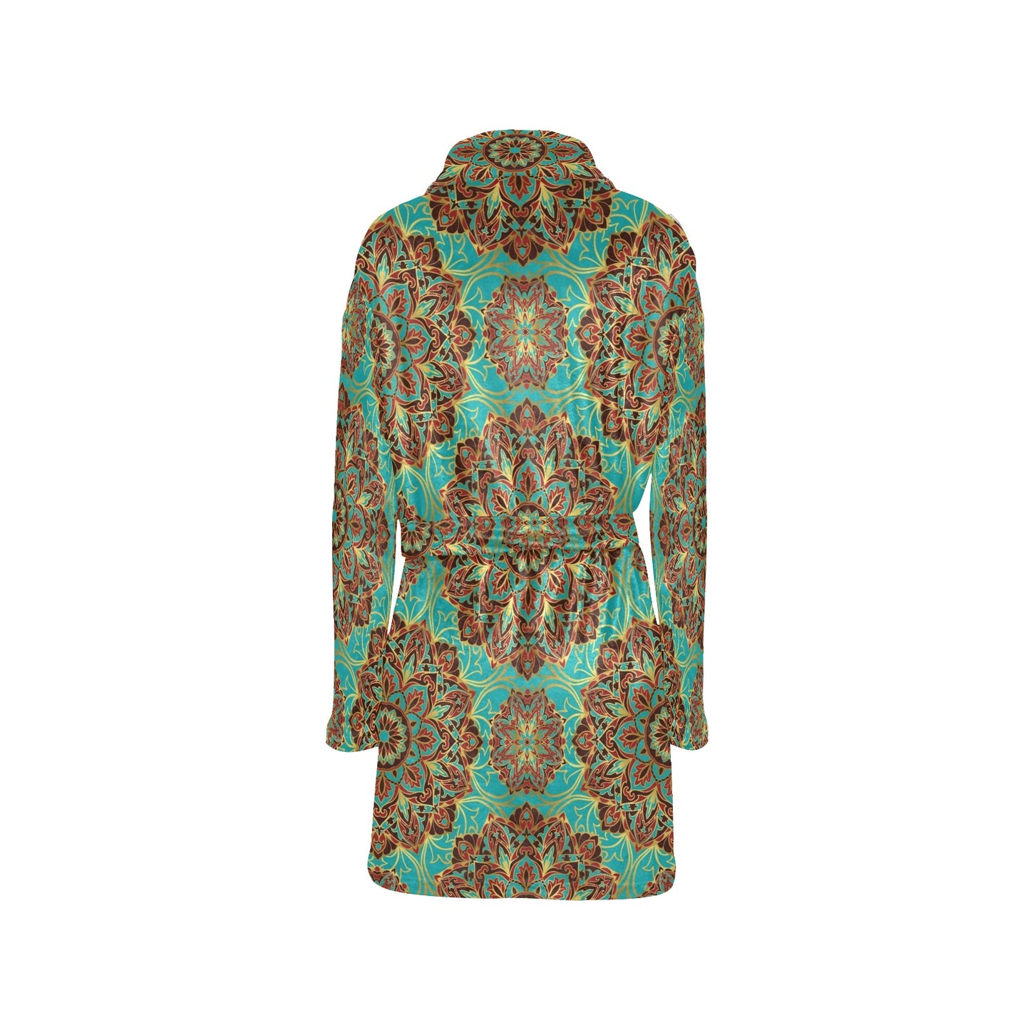 Medallion Pattern Print Design 02 Women's Fleece Robe