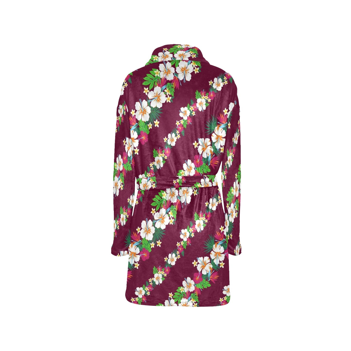 Hawaiian Themed Pattern Print Design H06 Women's Fleece Robe