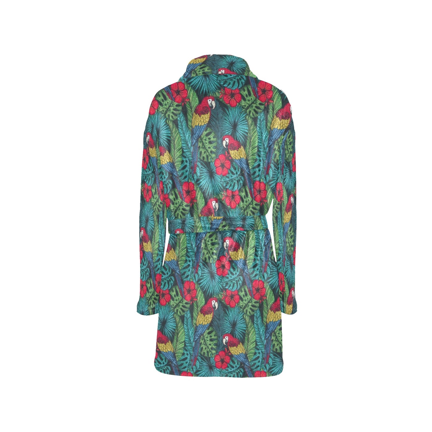 Parrot Pattern Print Design A05 Women's Fleece Robe