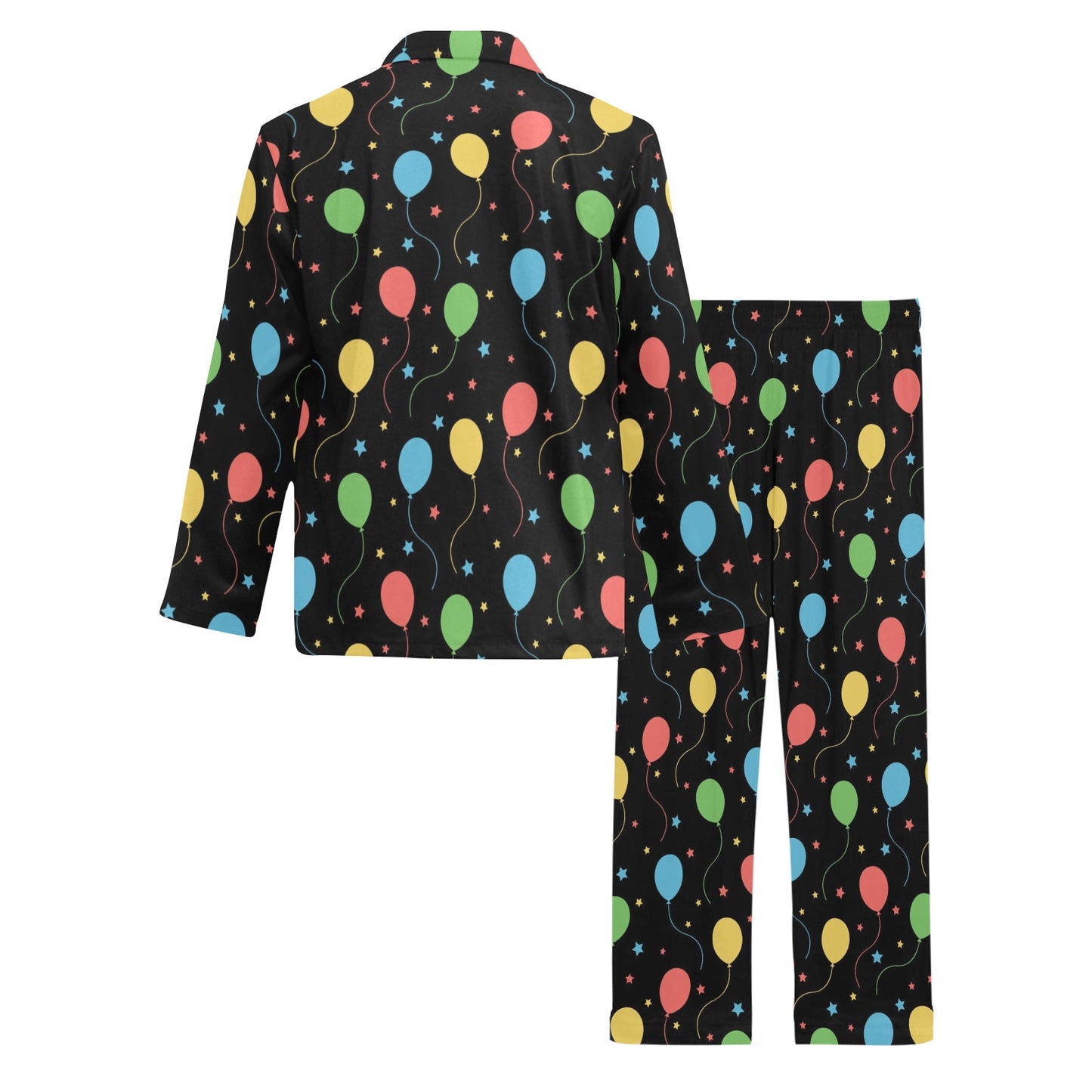 Ballon Colorful Pattern Print Design 04 Men's Long Pajama Set