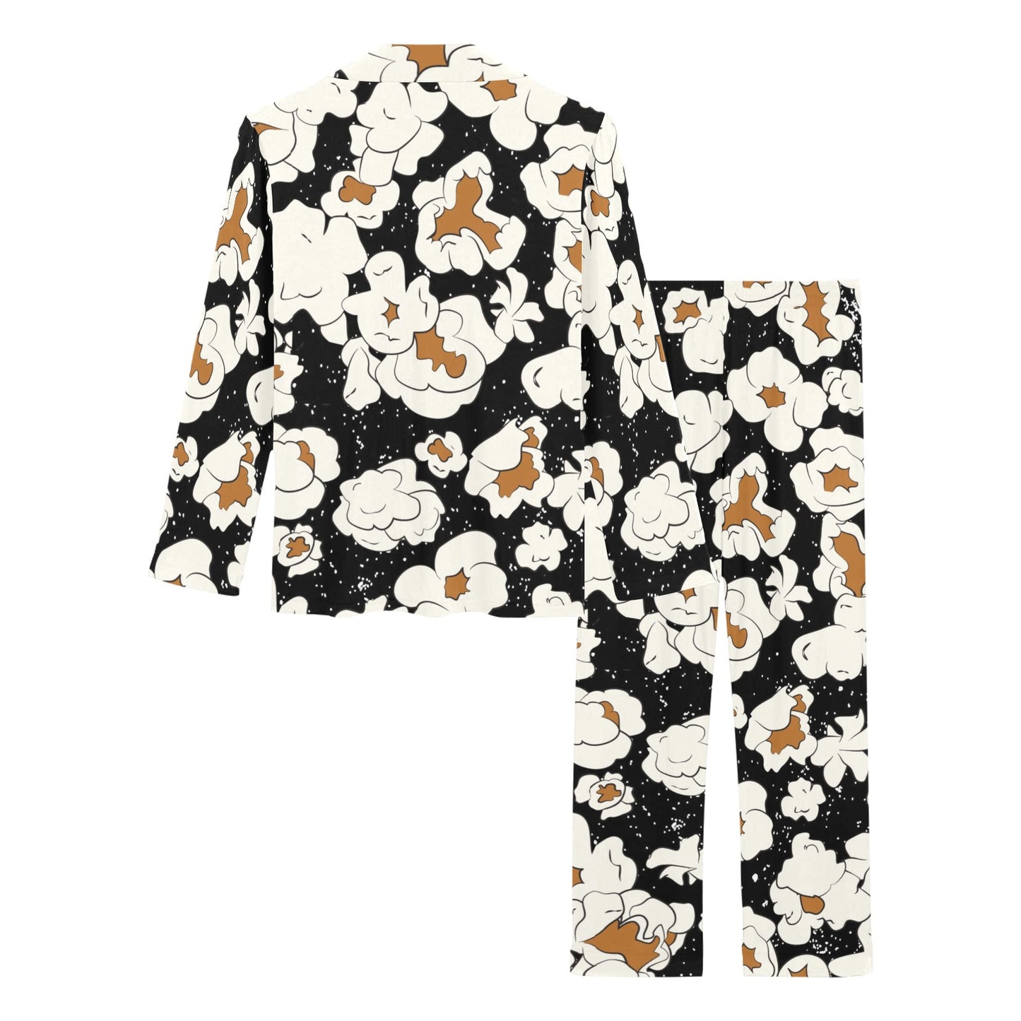 Popcorn Pattern Print Design A02 Women's Long Pajama Set