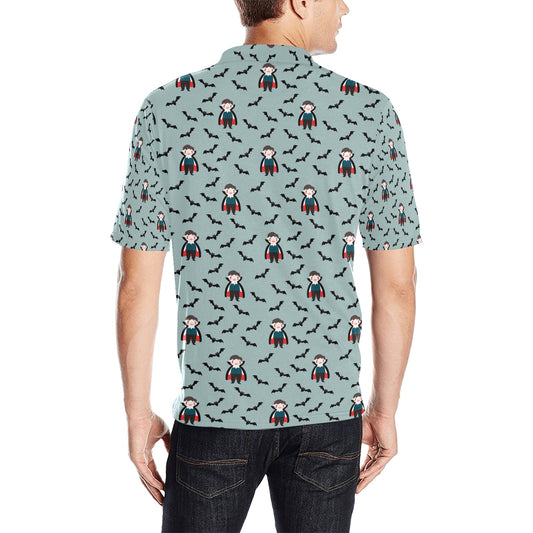 Vampire Print Design LKS304 Men Polo Shirt