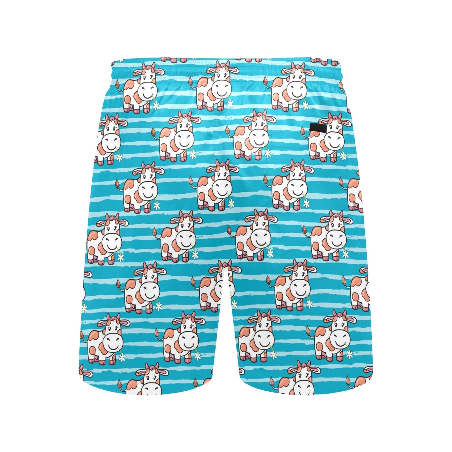 Cow Cute Print Pattern Men's Swim Trunks Beach Shorts