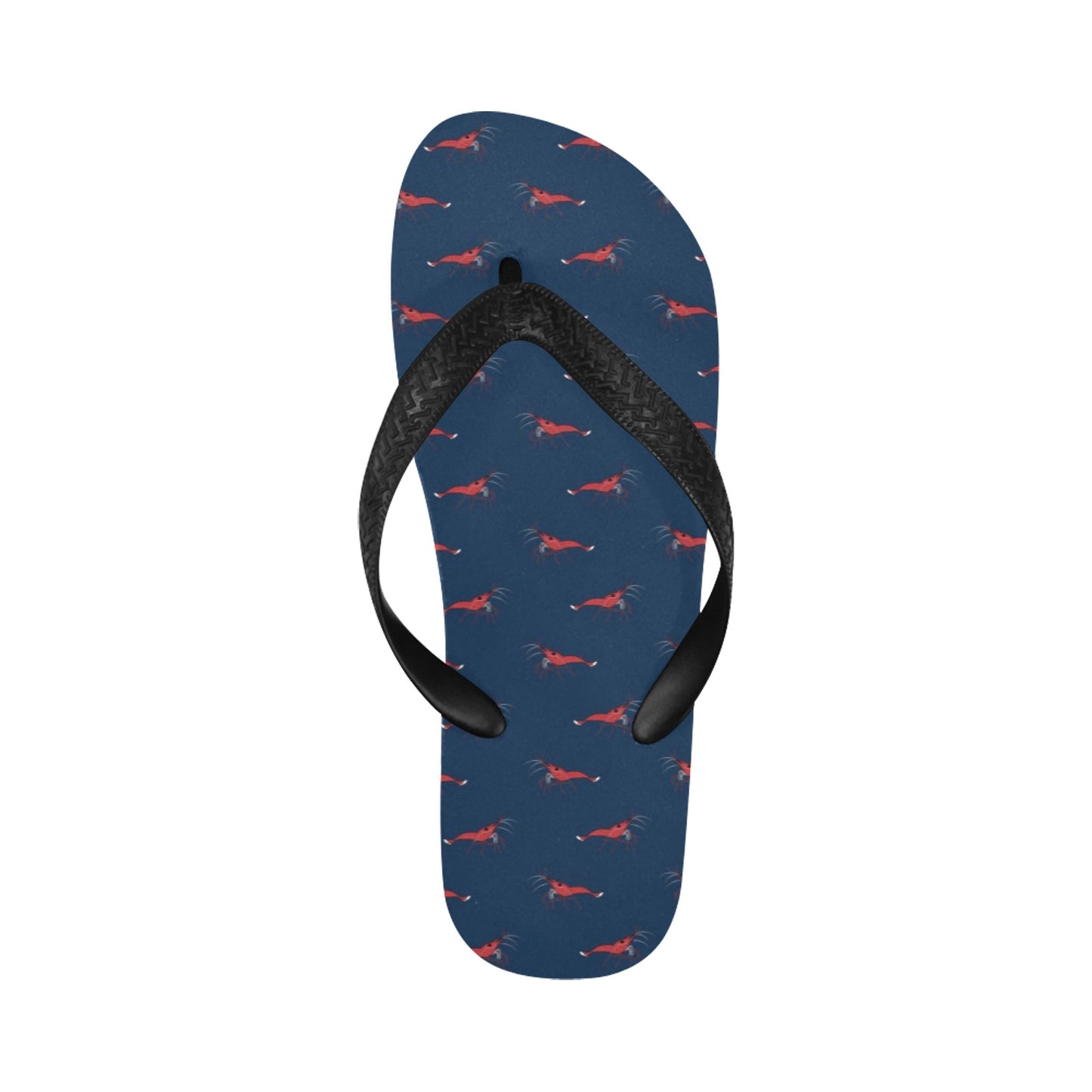 Shrimp Print Design LKS305 Flip Flops