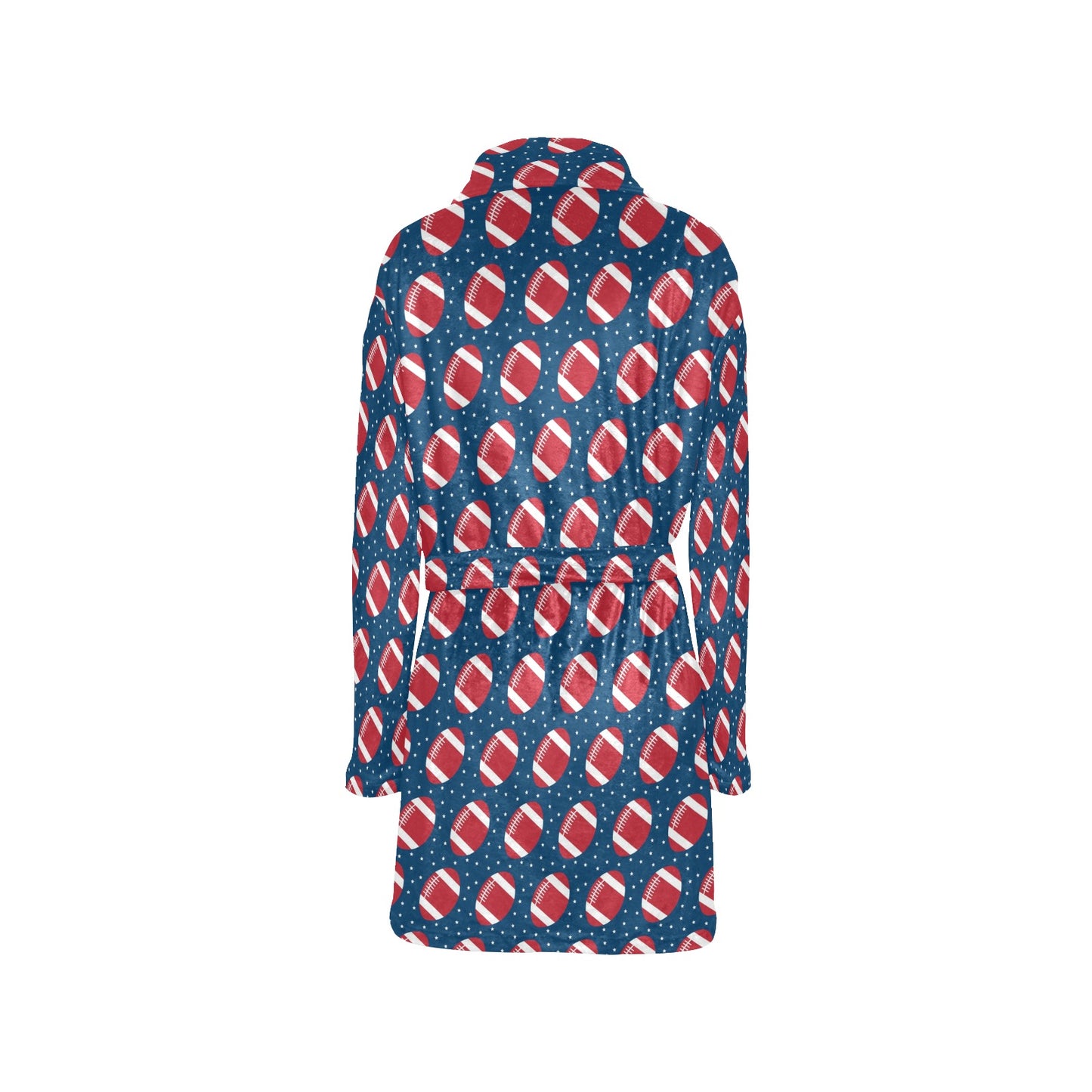 American Football Star Design Pattern Women's Fleece Robe