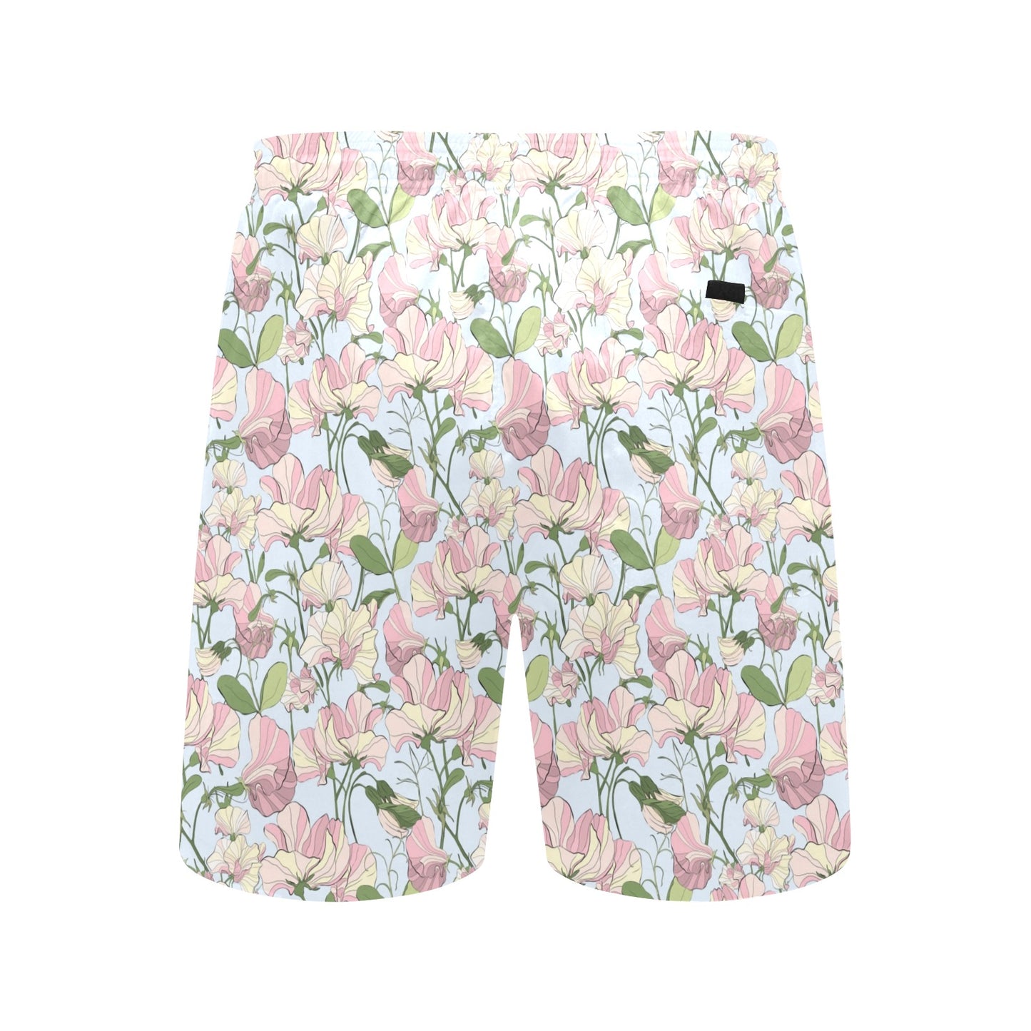 Sweet Pea Print Design LKS304 Men's Swim Trunks Beach Shorts