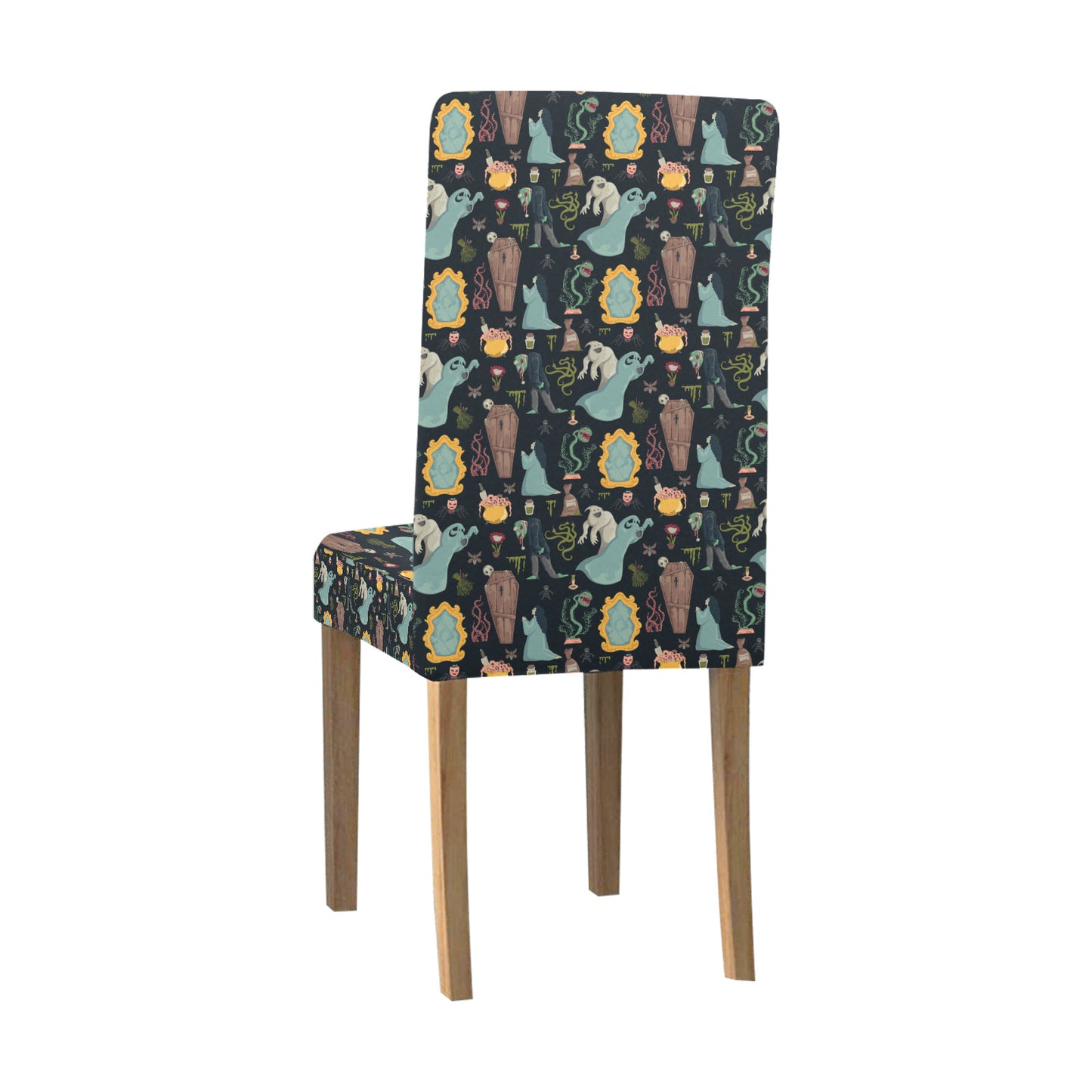 Creepy Print Design LKS303 Dining Chair Slipcover