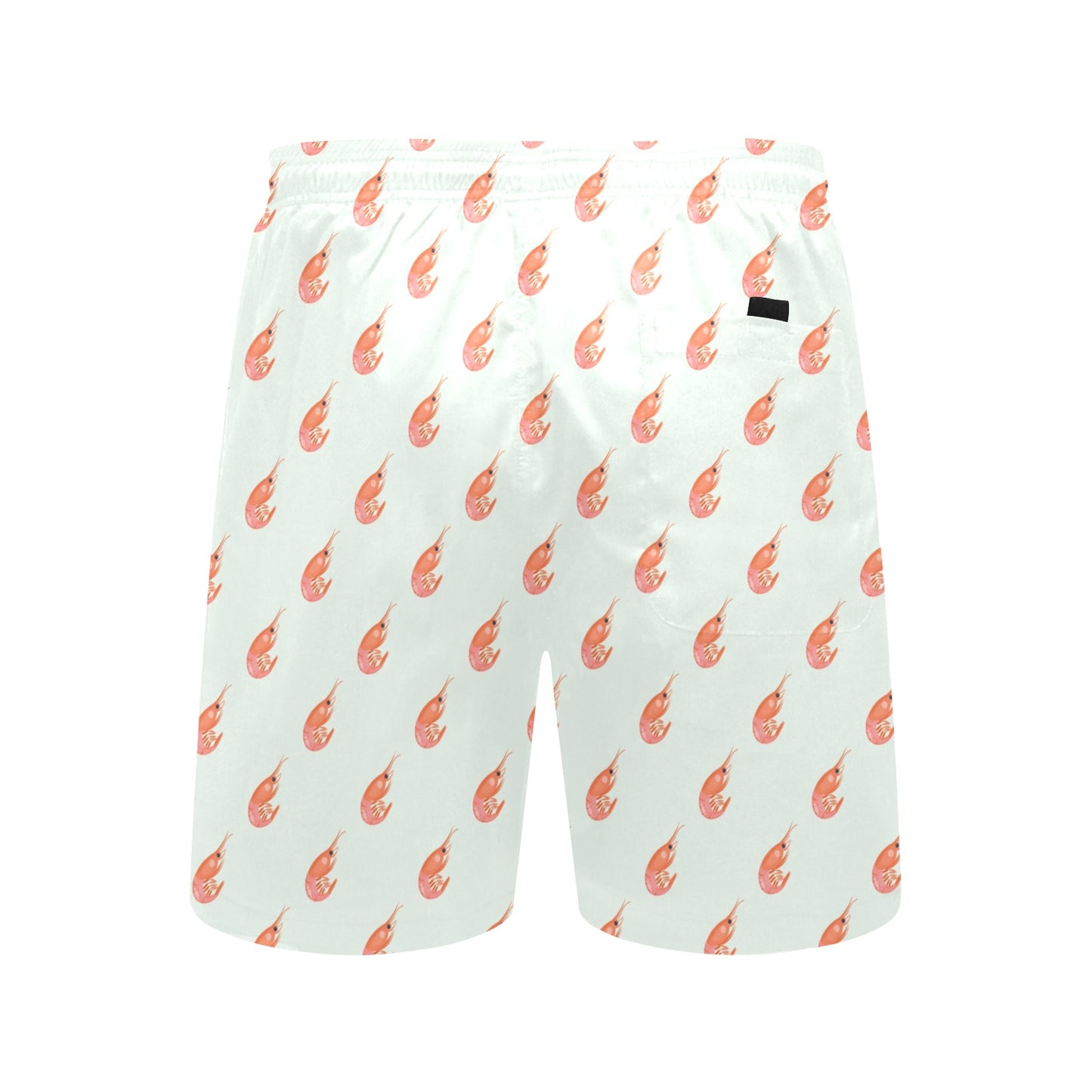 Shrimp Print Design LKS304 Men's Swim Trunks Beach Shorts