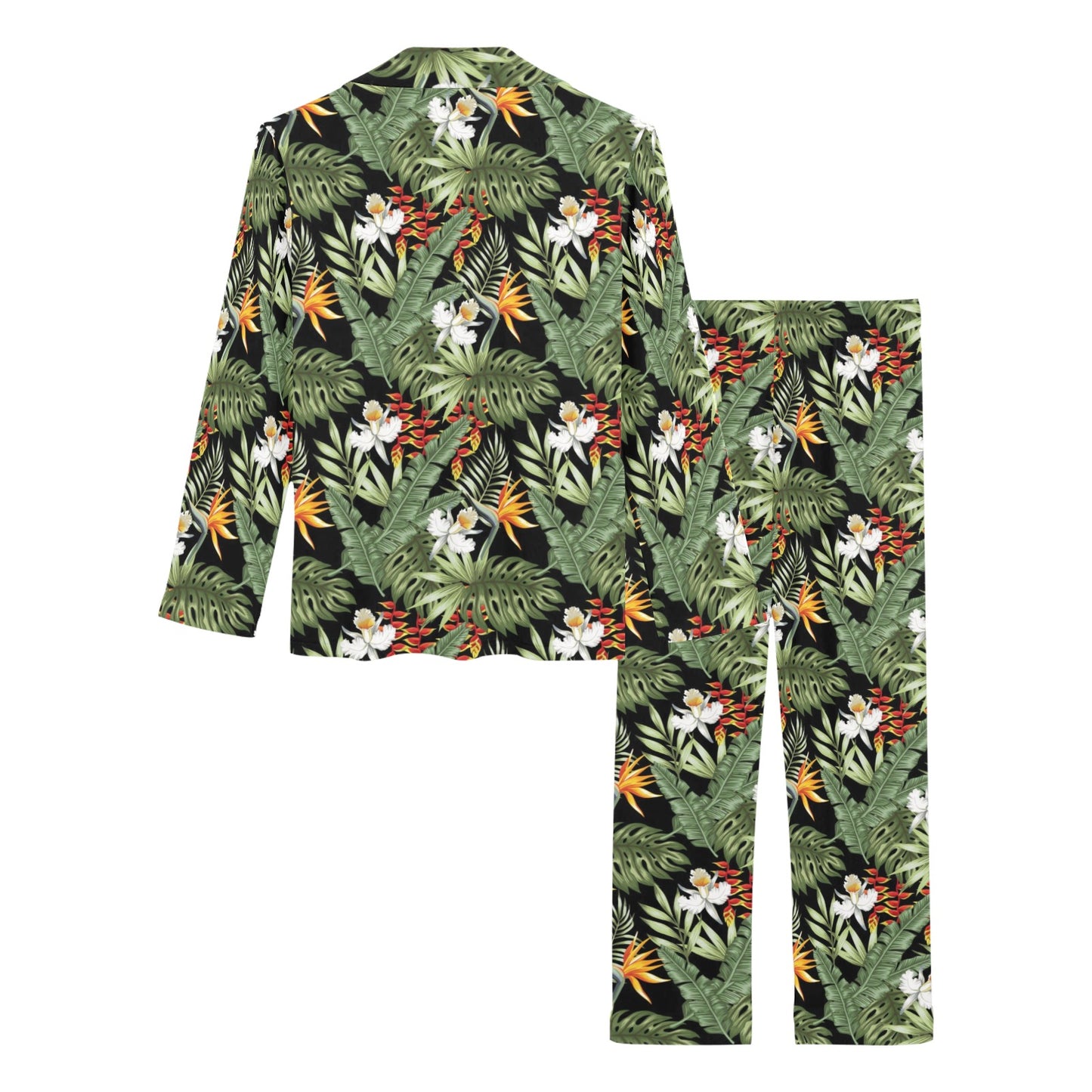 Bird Of Paradise Pattern Print Design 02 Women's Long Pajama Set