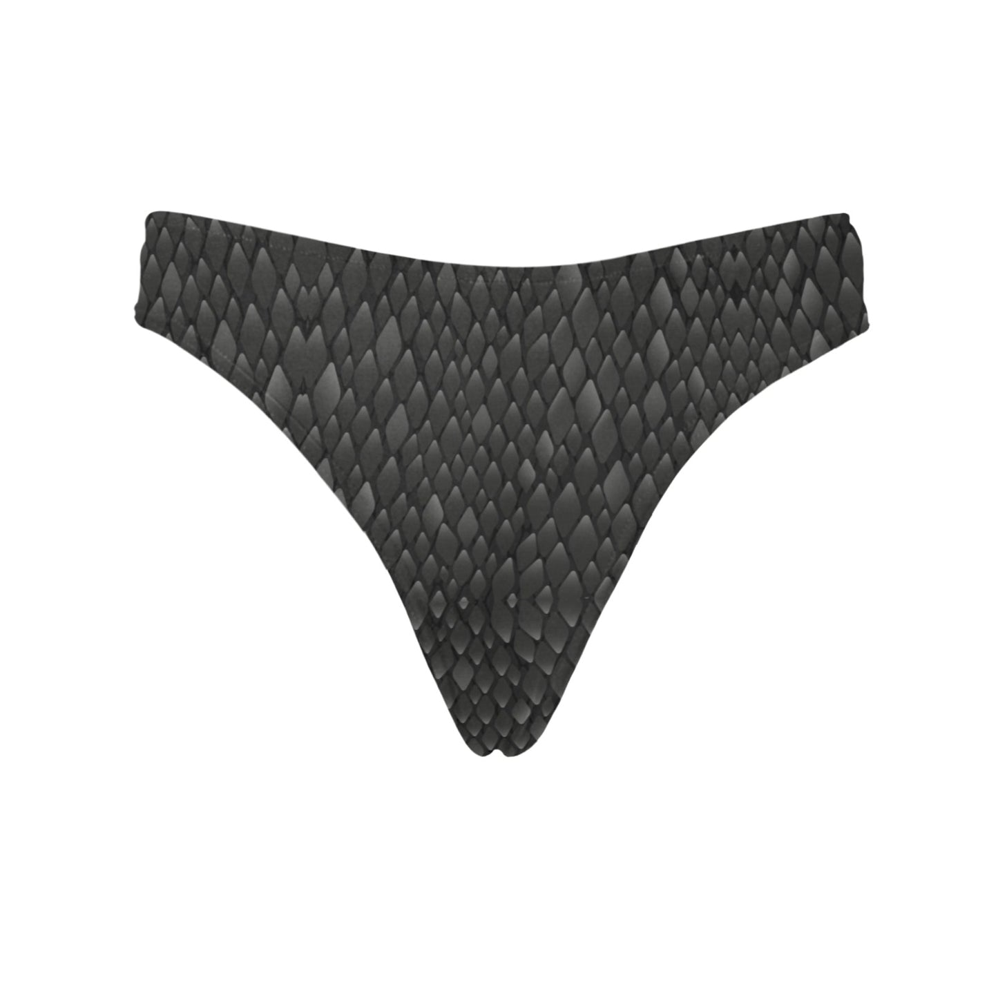 Snake Skin Black Print Women's Thongs
