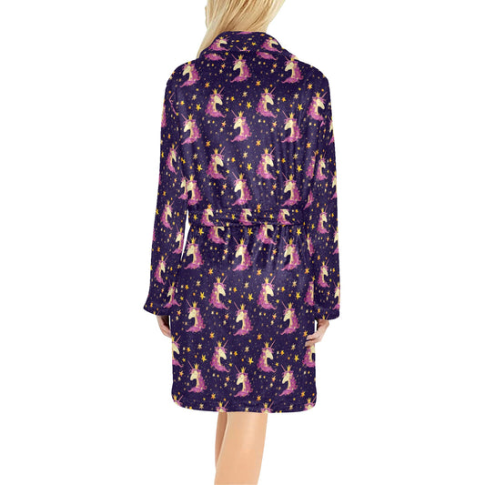 Unicorn Princess Star Sparkle Women's Fleece Robe