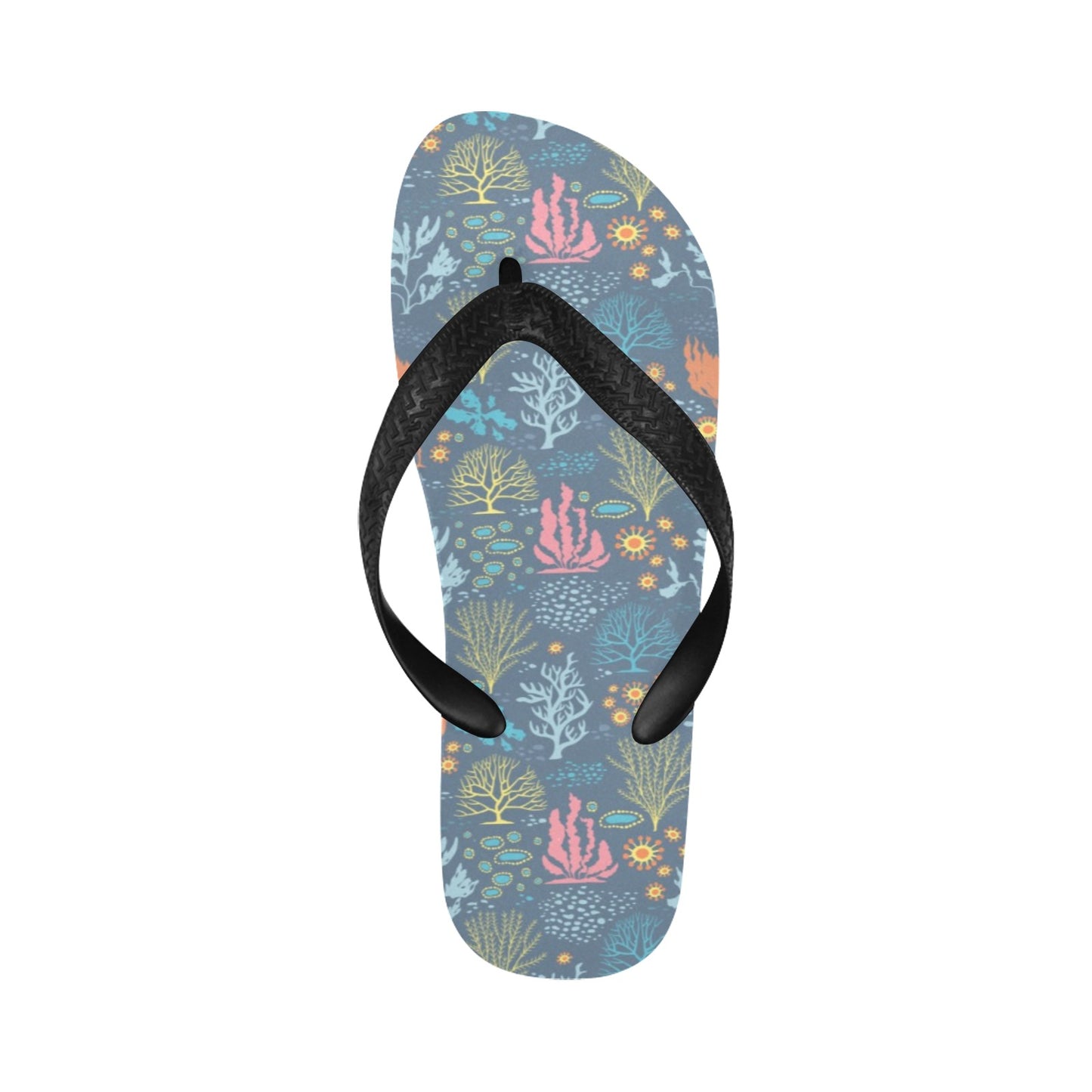 Seaweed Print Design LKS304 Flip Flops