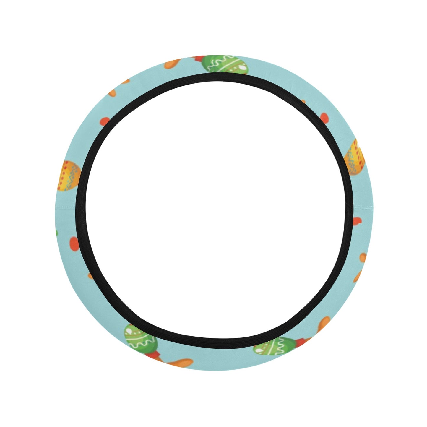Maracas Print Design LKS402 Steering Wheel Cover with Elastic Edge