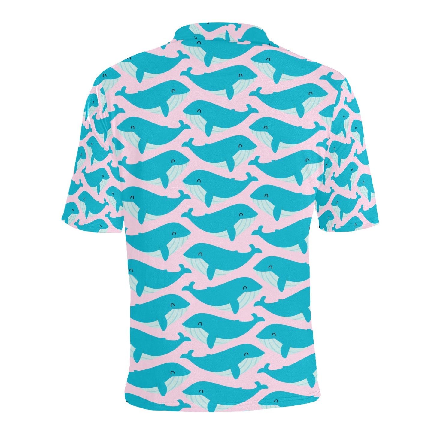 Whale Print Design LKS302 Men Polo Shirt