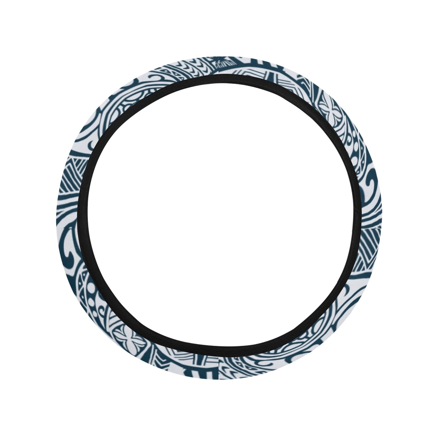 Samoan Pattern Print Design LKS306 Steering Wheel Cover with Elastic Edge