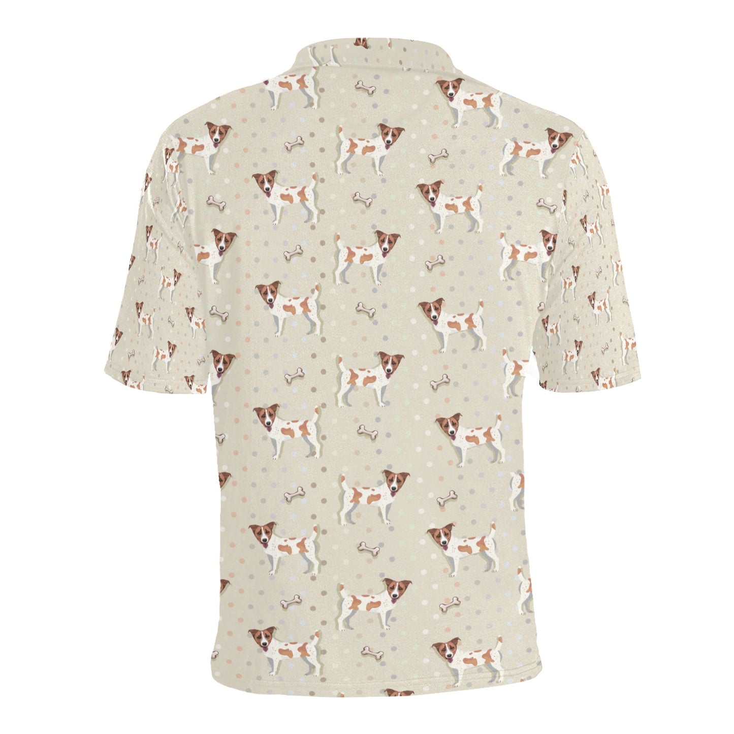 Russell Terriers With Bone Print Design LKS302 Men Polo Shirt