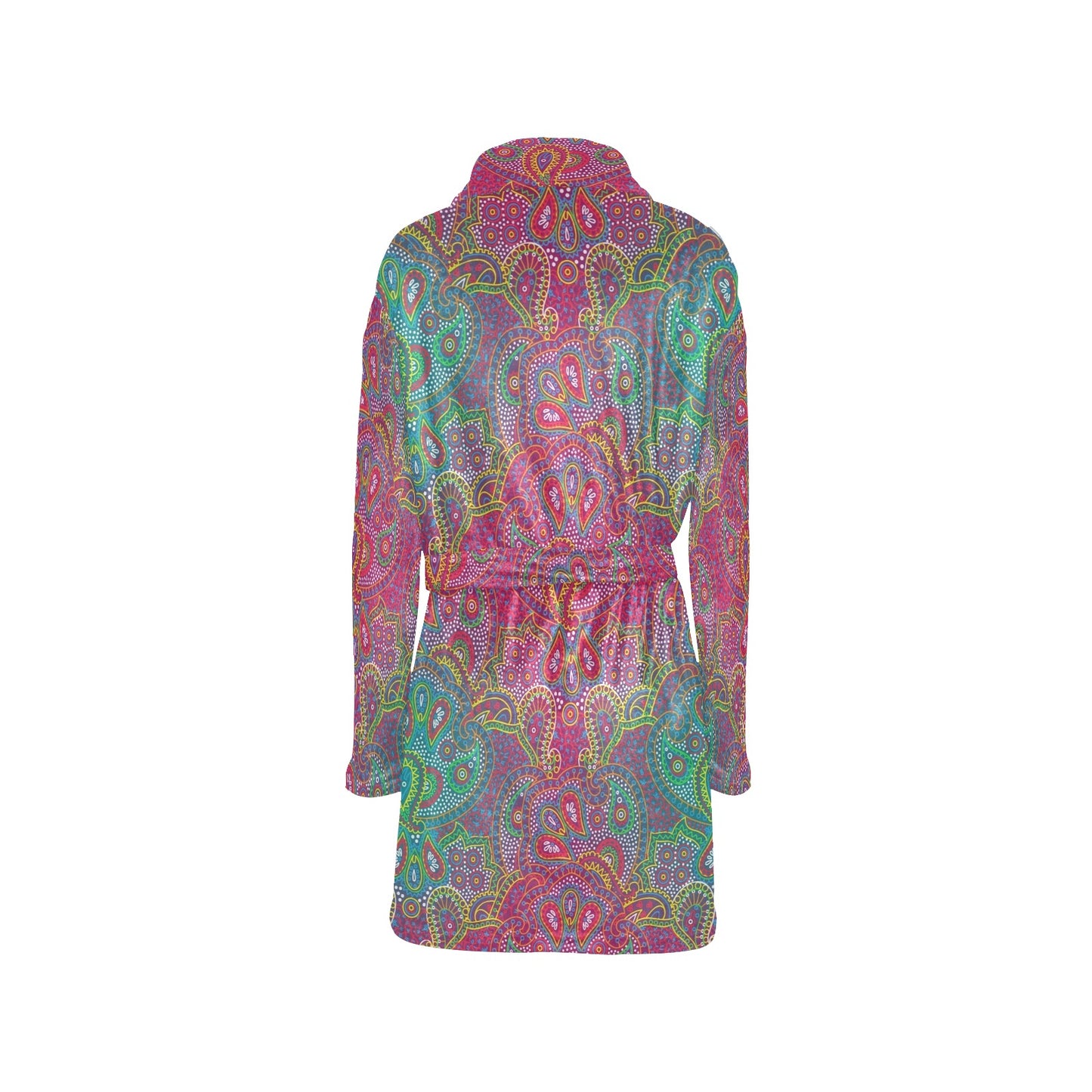 Boho Pattern Print Design 02 Women's Fleece Robe