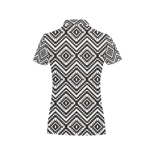 Tribal Pattern Print Design LKS303 Women's Polo Shirt
