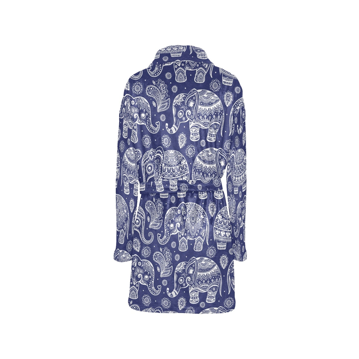 White Elephant Mandala Women's Fleece Robe