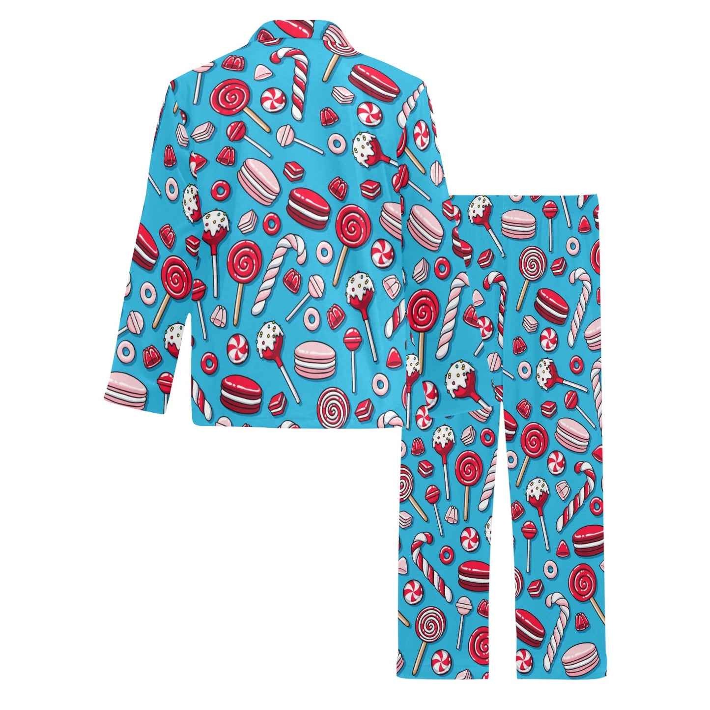 Candy Pattern Print Design 05 Men's Long Pajama Set