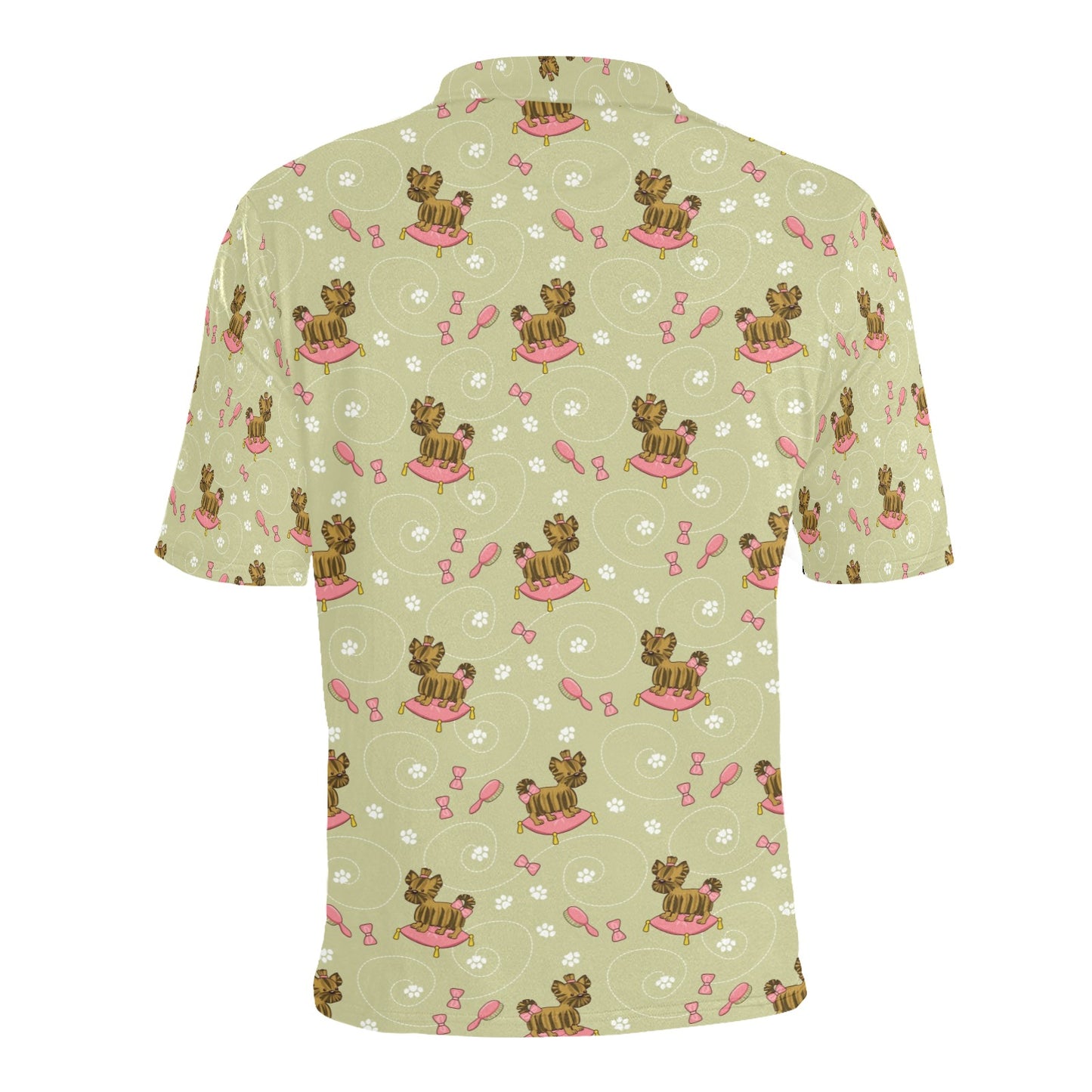 Yorkshire Cute Terriers Print Design LKS301 Men Polo Shirt