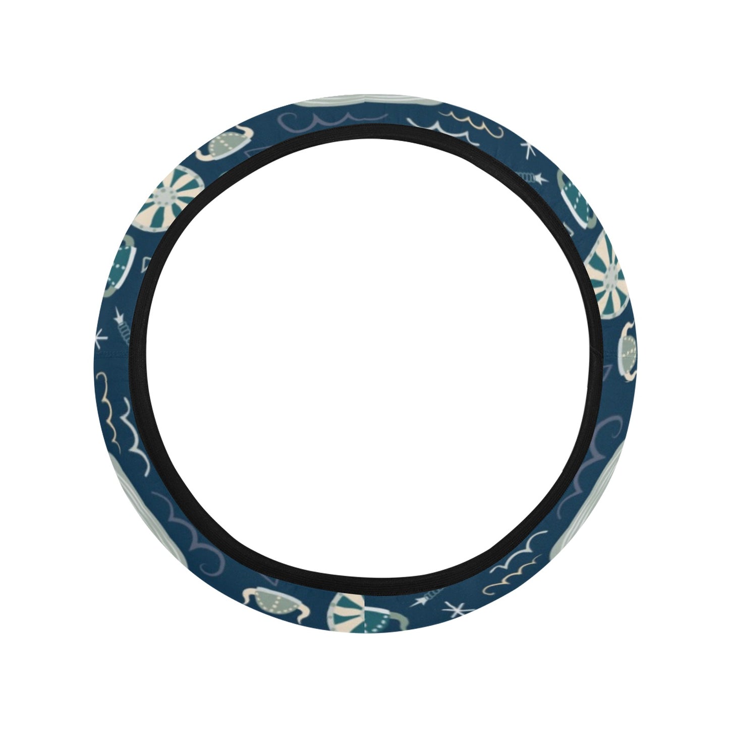Vikings Print Design LKS305 Steering Wheel Cover with Elastic Edge
