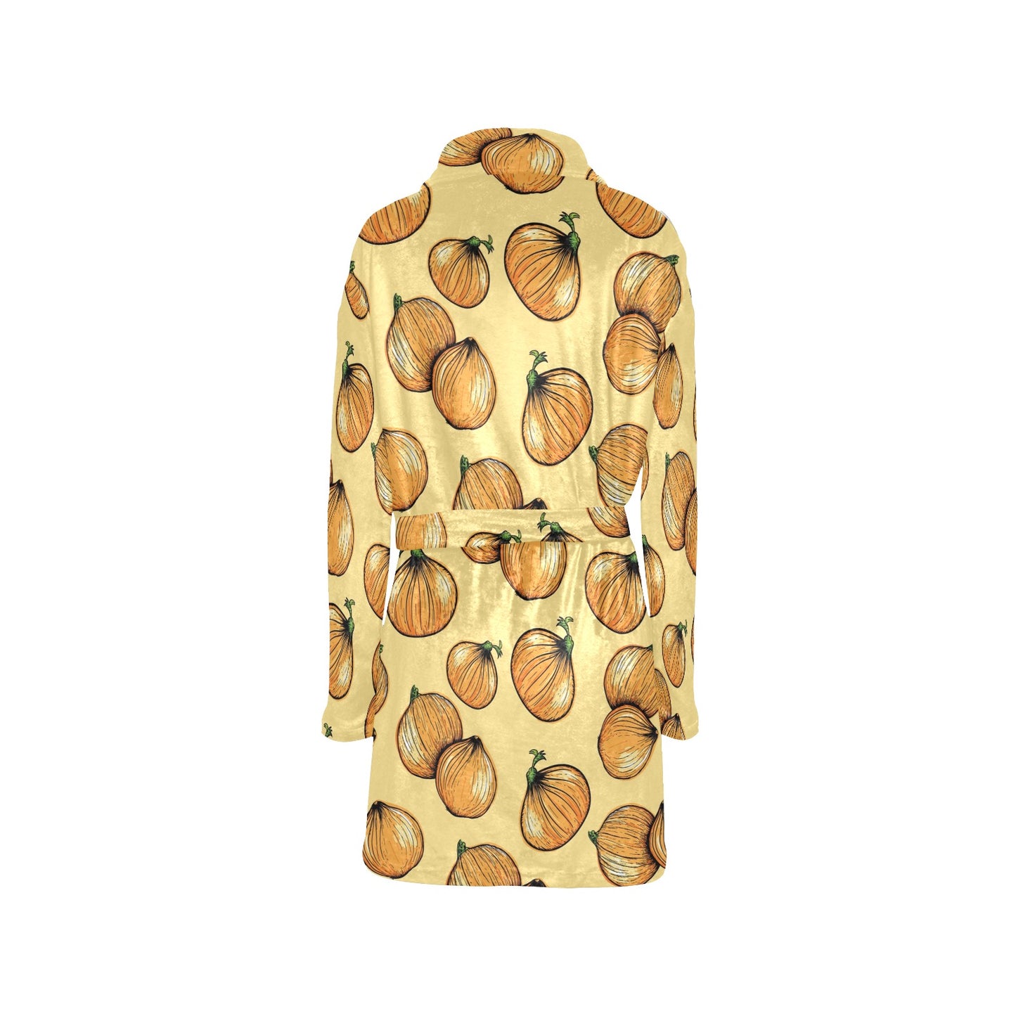 Onion Pattern Print Design A04 Women's Fleece Robe