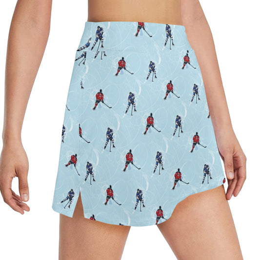 Hockey Player Print Design LKS302 17" Golf & Pickleball Skort with Pockets