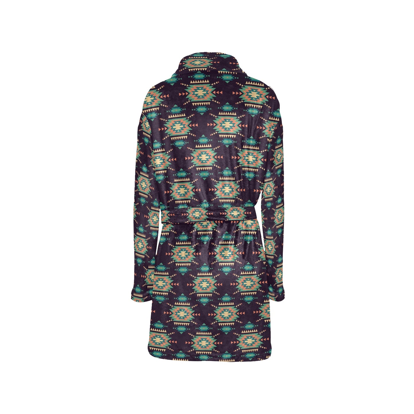 Navajo Geometric Style Print Pattern Women's Fleece Robe