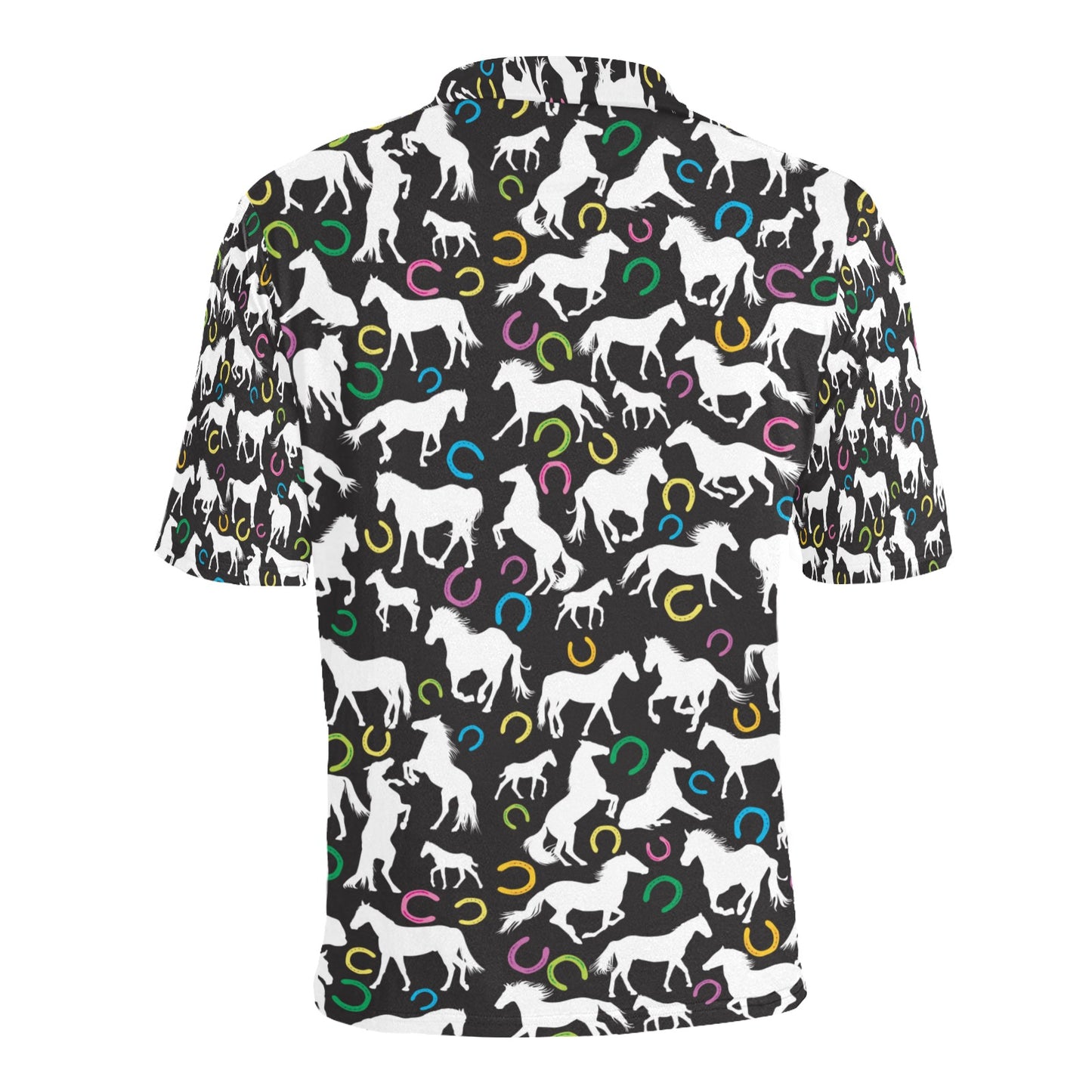 Horse Hoof Colorful Print Design LKS301 Men Polo Shirt