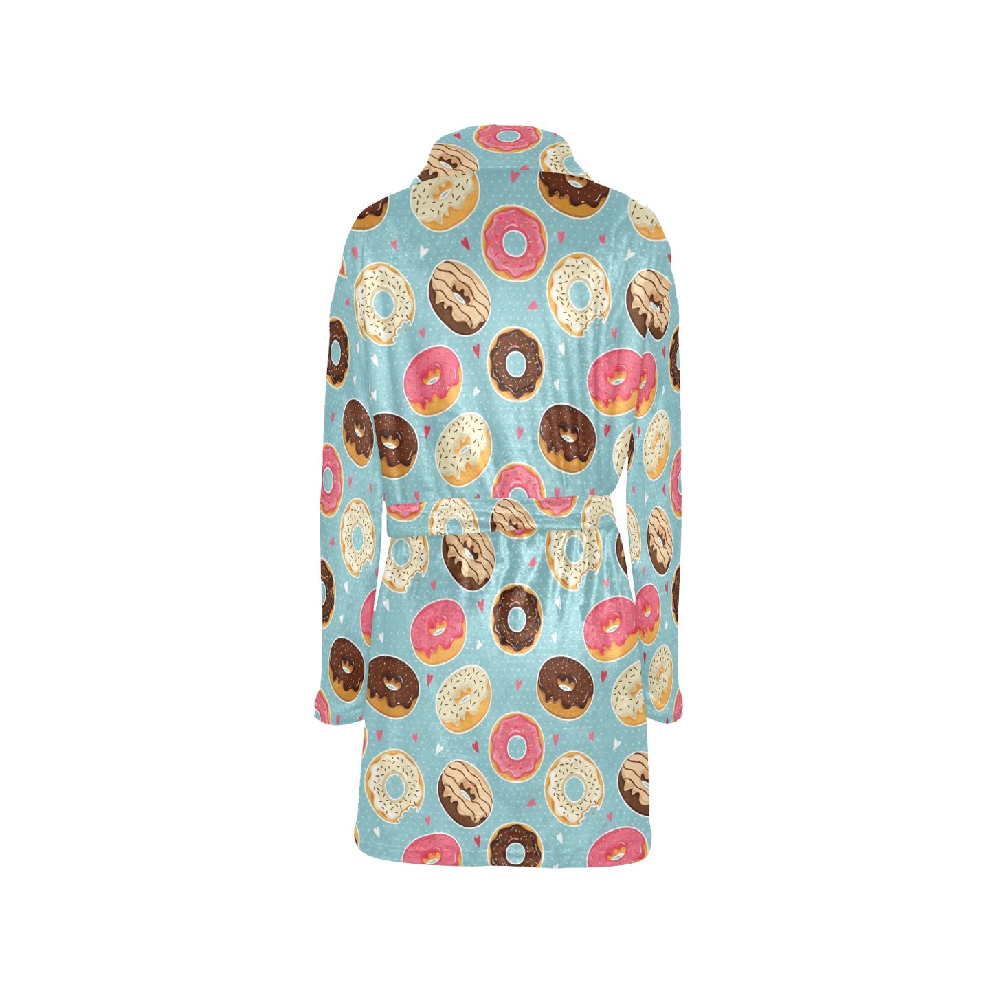 Donut Pattern Print Design DN04 Women's Fleece Robe