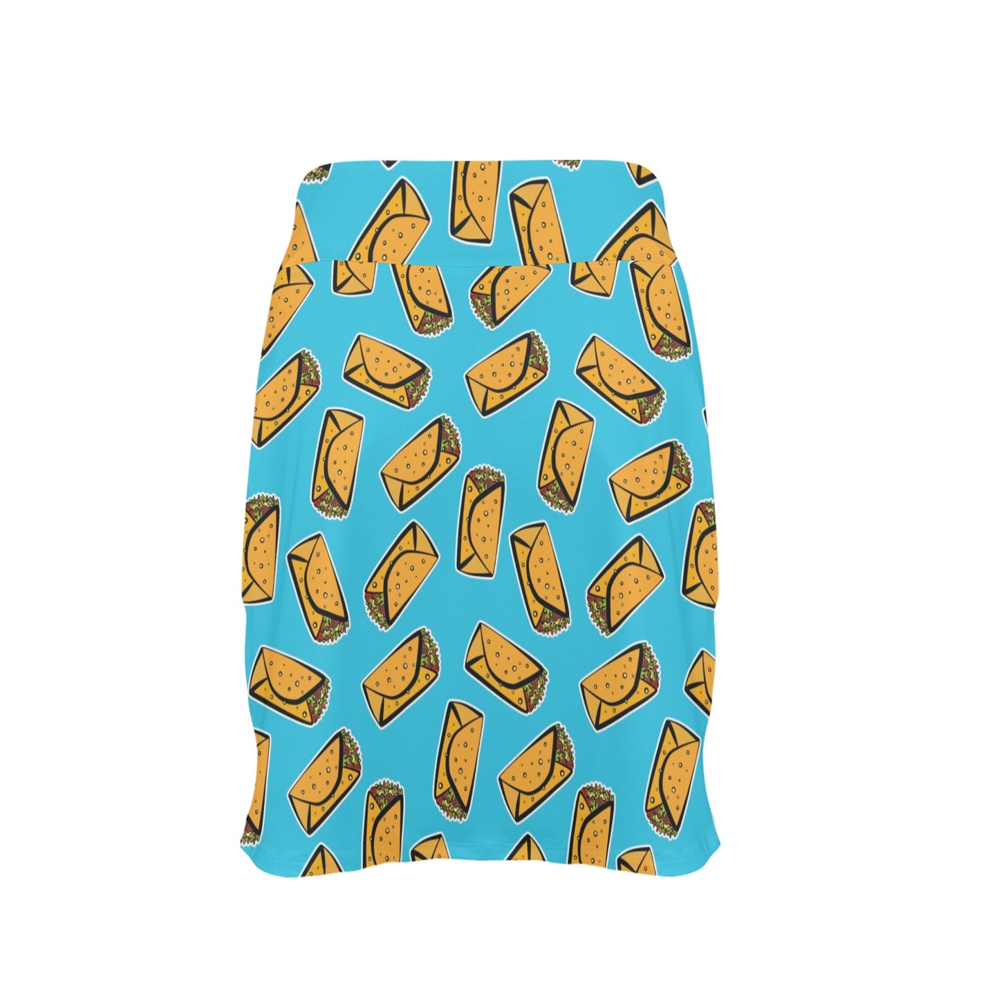 Burrito Print Design LKS301 Women's Golf Skirt with Pocket