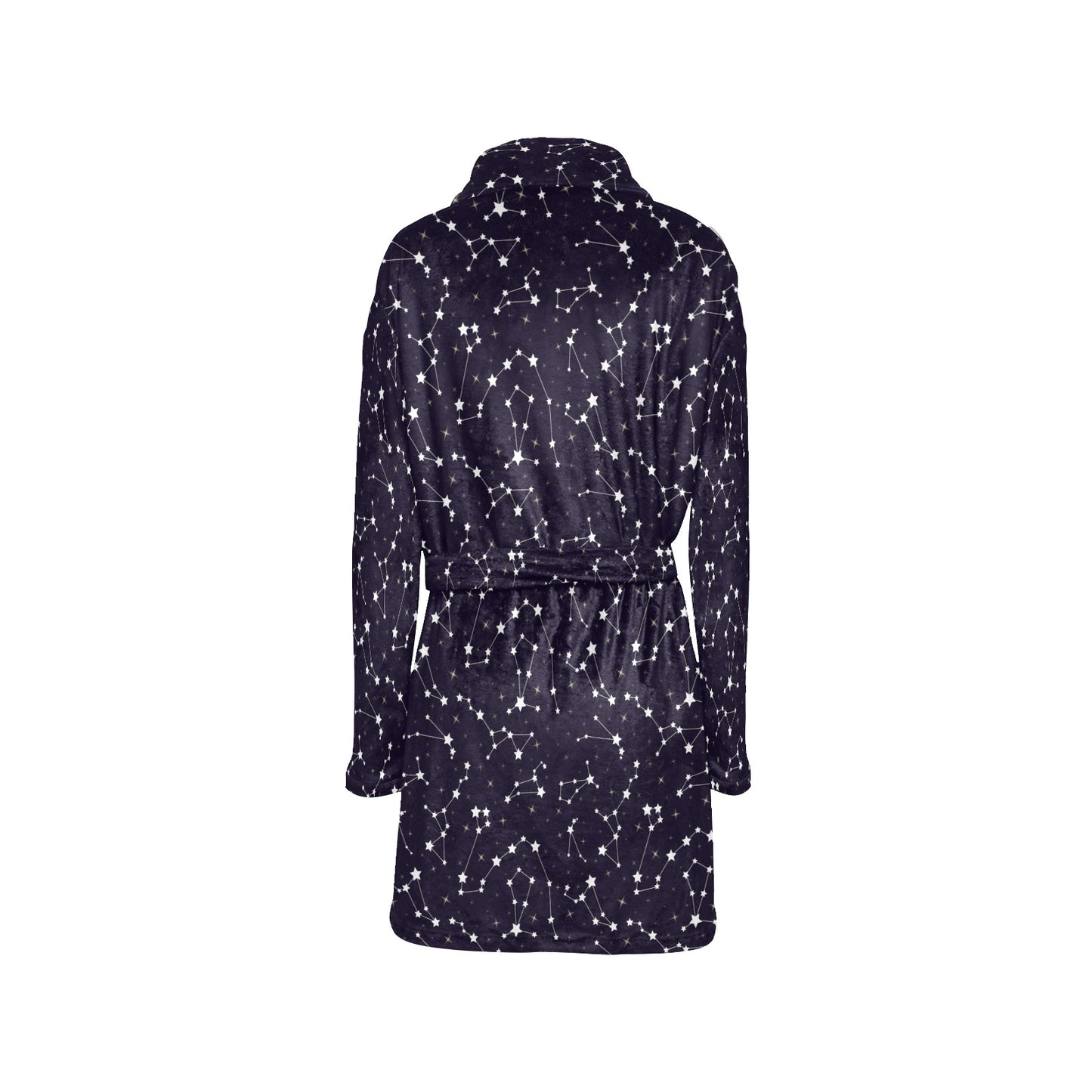 Zodiac Star Pattern Design Print Women's Fleece Robe