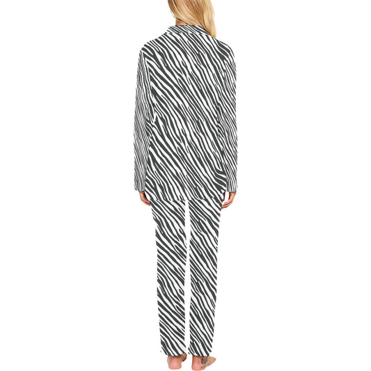 Zebra Classic Print Design LKS302 Women's Long Pajama Set
