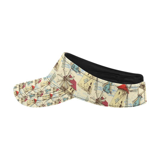 Windmill Pattern Print Design 01 Unisex Sun Visor