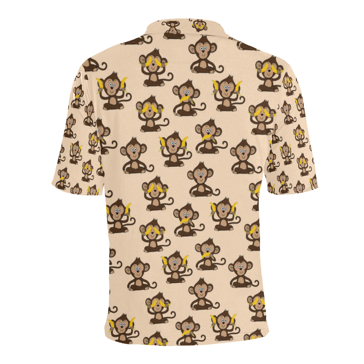 Monkey Pattern Print Design 03 Men Polo Shirt