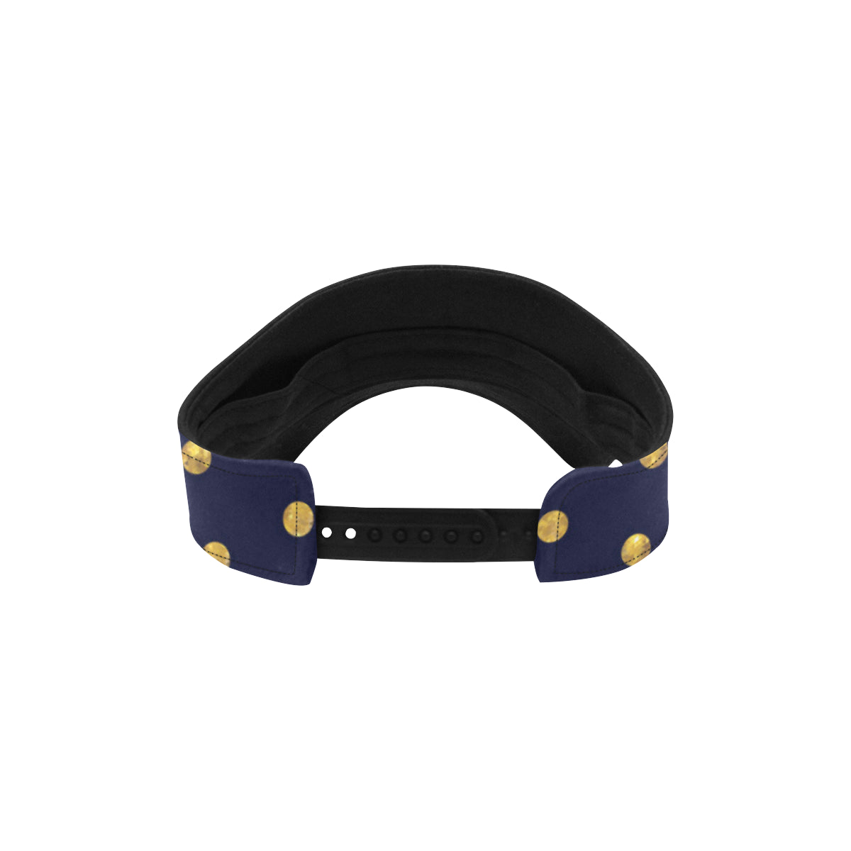 Polka Dot Gold Blue Pattern Print Design 02 Unisex Sun Visor