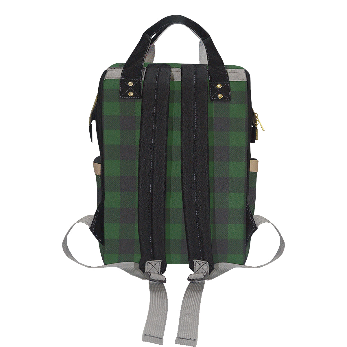 Buffalo check Green Pattern Print Design 02 Diaper Bag Backpack