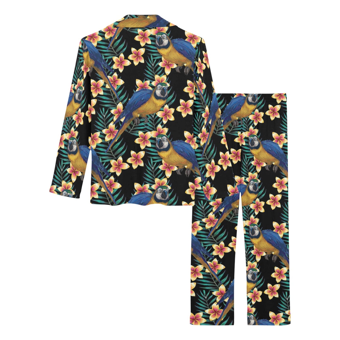 Macaw Pattern Print Design 01 Women's Long Pajama Set