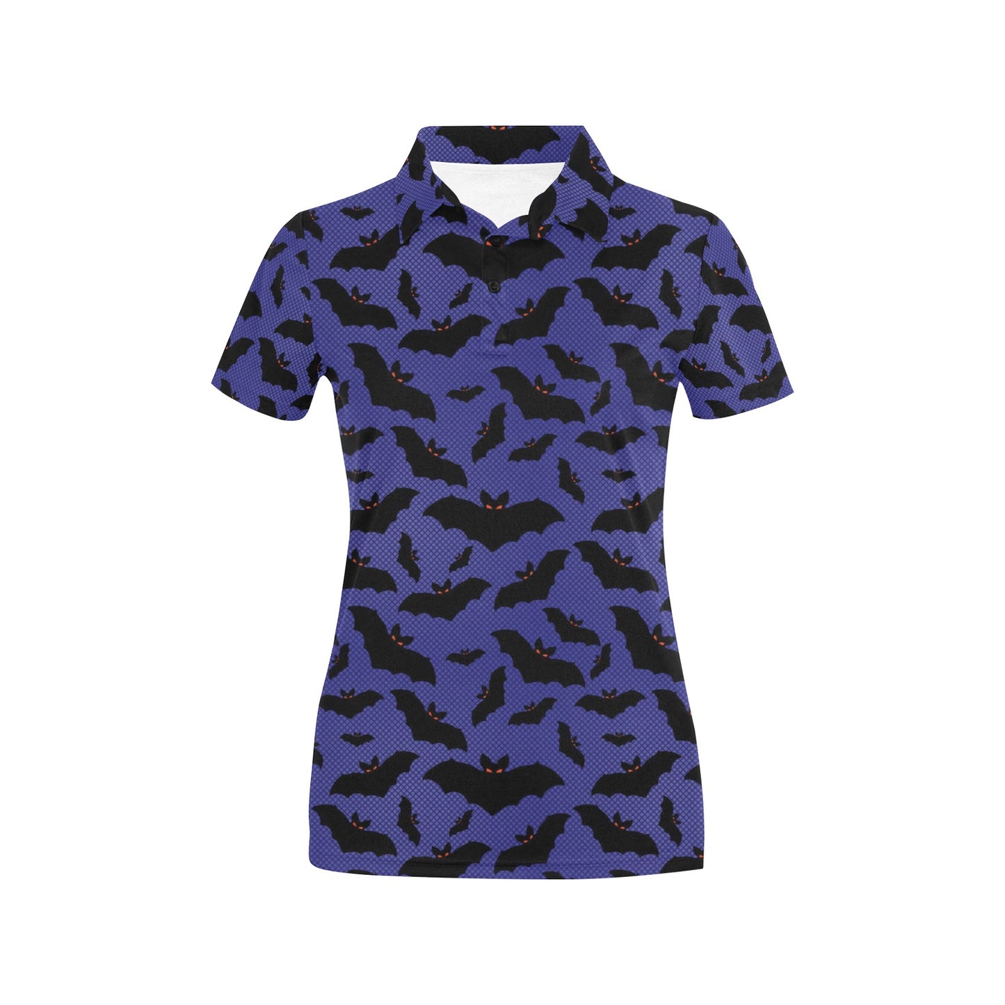 Bat Halloween Pattern Print Design 02 Women's Polo Shirt