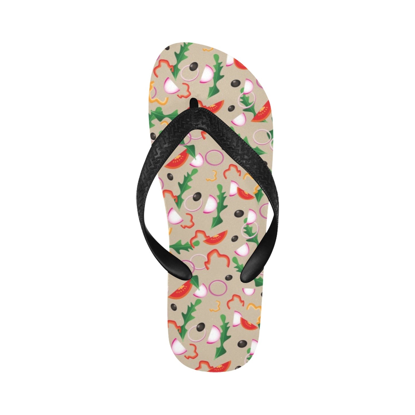 Salad Print Design LKS303 Flip Flops