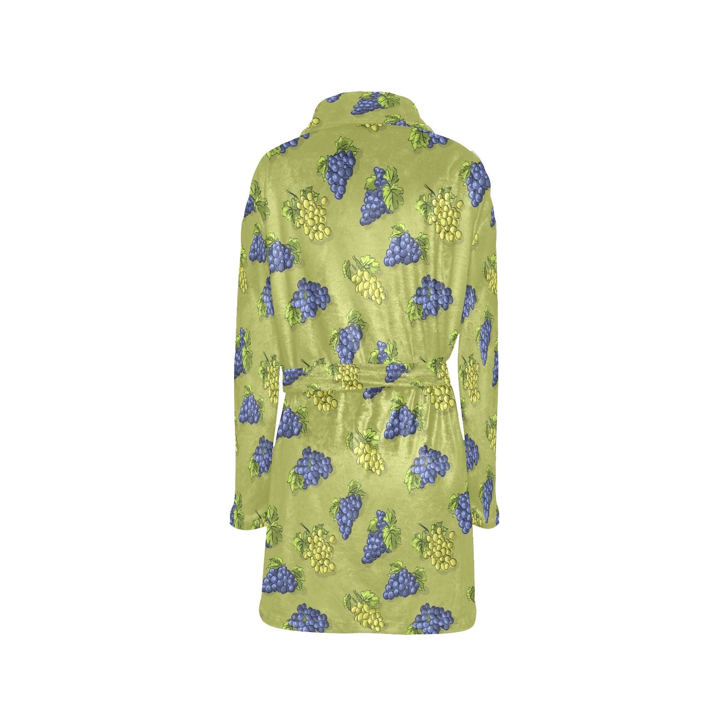 Grape Pattern Print Design GP08 Women's Fleece Robe